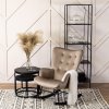 Schaukelsessel Elis beige im Zimmer