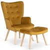 Ohrensessel mit Hocker Lozano senf