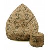 Sitzsack mit Fußhocker military