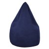Blauer Velours-Sitzsack