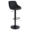 Barhocker Cydro Black Velours schwarz