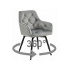 20608 9 drehbarer essstuhl grauer velours jork
