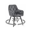20614 8 drehbarer essstuhl dunkelgrauer velours jork