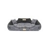 Wasserfestes Hundebett KINGDOG 100 x 75 cm schwarze Knochen