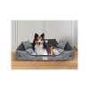 Wasserfestes Hundebett KINGDOG 100 x 75 cm schwarze Knochen