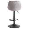 20890 4 barhocker velours samt grau