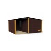 Hundehütte mit Vorraum Braun L