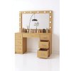 21895 2 hollywood deluxe schminktisch braun mit led beleuchtung