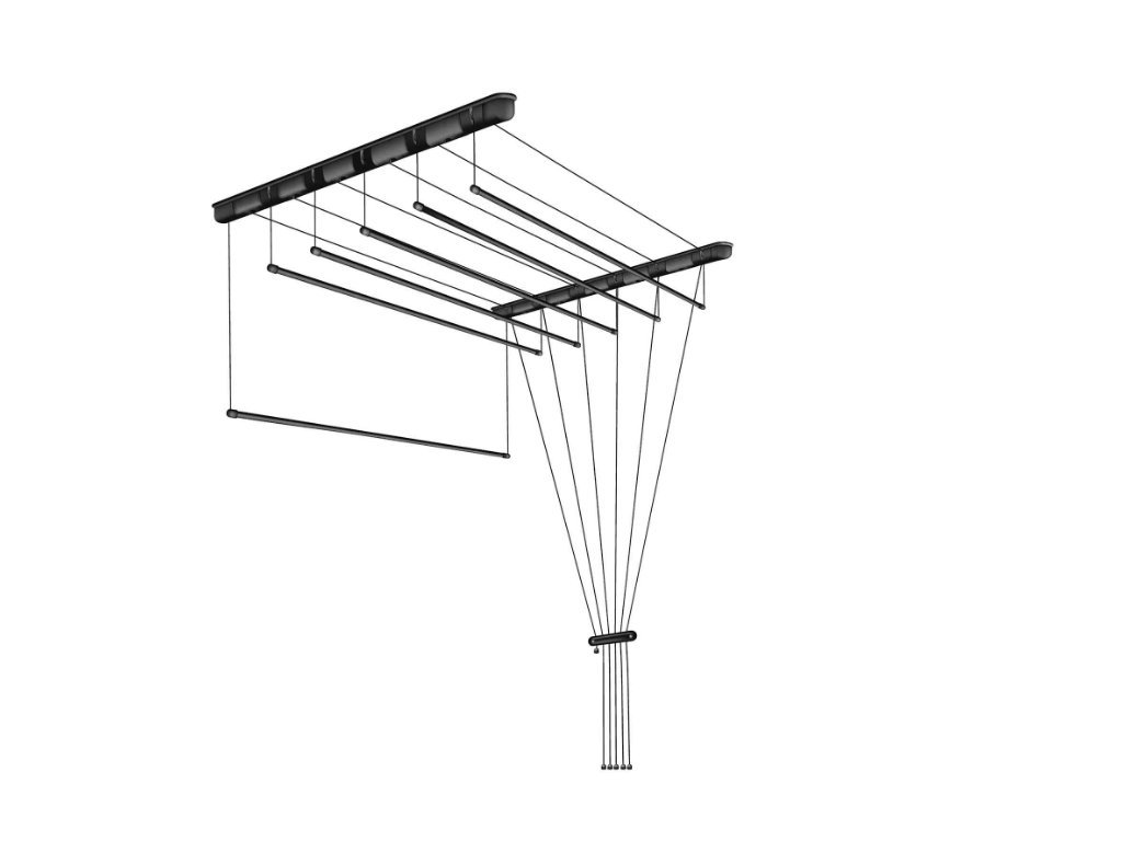 sušák 7 tyčový černý