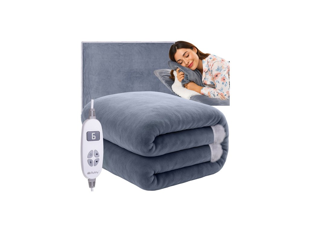 Elektrická deka v šedé barvě