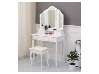 LED TOALETNÍ STOLEK, DÁREK HOUBIČKA NA MAKE UP TL14 ROSE