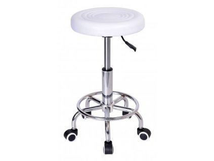 Taboret fryzjerski kosmetyczny Monza bialy3