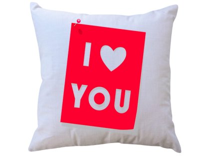 Polštář 40 x 40 cm I love you