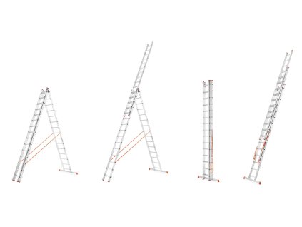 Multifunkční hliníkový žebřík 3x14 73PRO S7314