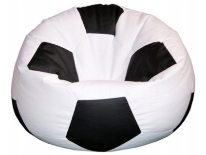 Mini sedací vak fotbalový míč bílo černý
