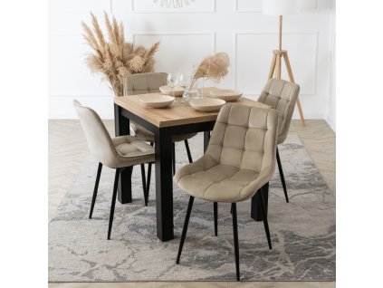 Sestava jídelního stolu Max a židlí Chris