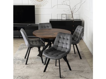 Jedálenská zostava stol Lukas a jedálenské stoličky rick