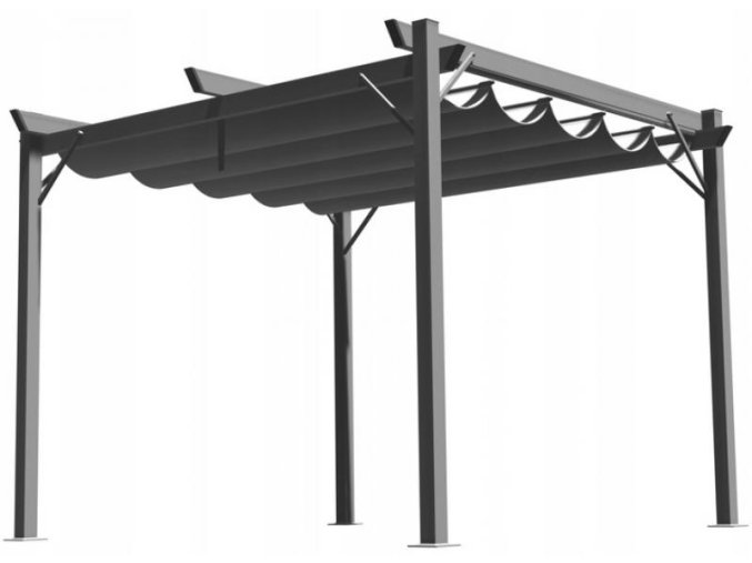 ZAHRADNÍ PERGOLA - ŠEDÁ - 3 X 4 M TUN5699