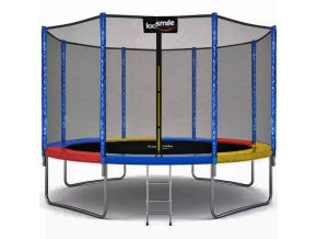 TRAMPOLÍNA 252CM + SCHŮDKY + OCHRANNÁ SÍŤ MULTICOLOR