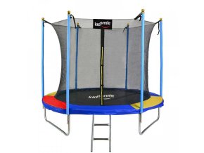 TRAMPOLÍNA 312 CM + SCHŮDKY + OCHRANNÁ SÍŤ VNITŘNÍ - MULTICOLOR