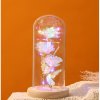krysztalowa wieczna roza potrojna pod szklana kopula led roz06 (2)