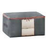 pokrowiec kufer na posciel ubrania organizer torba grafitowa l 50x40x25cm or105