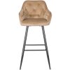krzeslo barowe tapicerowane hoker salem bezowe welurowe nowoczesne loft (1)