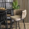 krzeslo barowe tapicerowane plecione hoker flores bezowe welurowe nowoczesne loft (2)