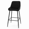 Barová židle Vasto černá pohled zepředu