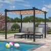 Zahradní altán pergola 3 x 3 m béžová ukázka