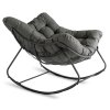 Houpací křeslo Laredo šedé látka