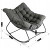 Houpací křeslo Laredo šedé látka