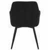 Otočná jídelní židle černá velur Jork