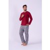 Pánské pyžamo s dlouhým rukávem bordó Maxim