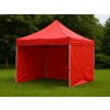 Nůžkový stan hliníkový HEX40L 3 × 3 m červený
