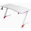 Herní stůl s RGB osvětlením bílý 140 cm BG01