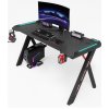 Herní stůl s RGB osvětlením černý 140 cm BG03