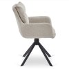 Otočná jídelní židle béžová látka Paul