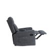 Masážní křeslo tmavě šedá látka Sebastián