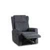 Masážní křeslo tmavě šedá látka Sebastián