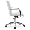 Otočná kancelářská židle bílá ekokůže Astro