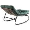 Houpací křeslo zelené látka Aurora