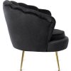 Křeslo černé velur Angel