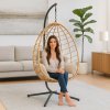 Závěsné houpací křeslo hnědé