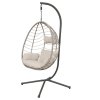 Závěsné houpací křeslo šedé