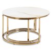 Sada 2 konferenčních stolků Milano bílý mramor