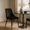 Jídelní židle černá velur Bari