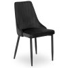 Ukázka černé židle Bari ve velúru