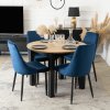 Jídelní židle modrá velúr Bari