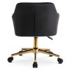 Otočná kancelářská židle černá velur zlaté nohy Konor